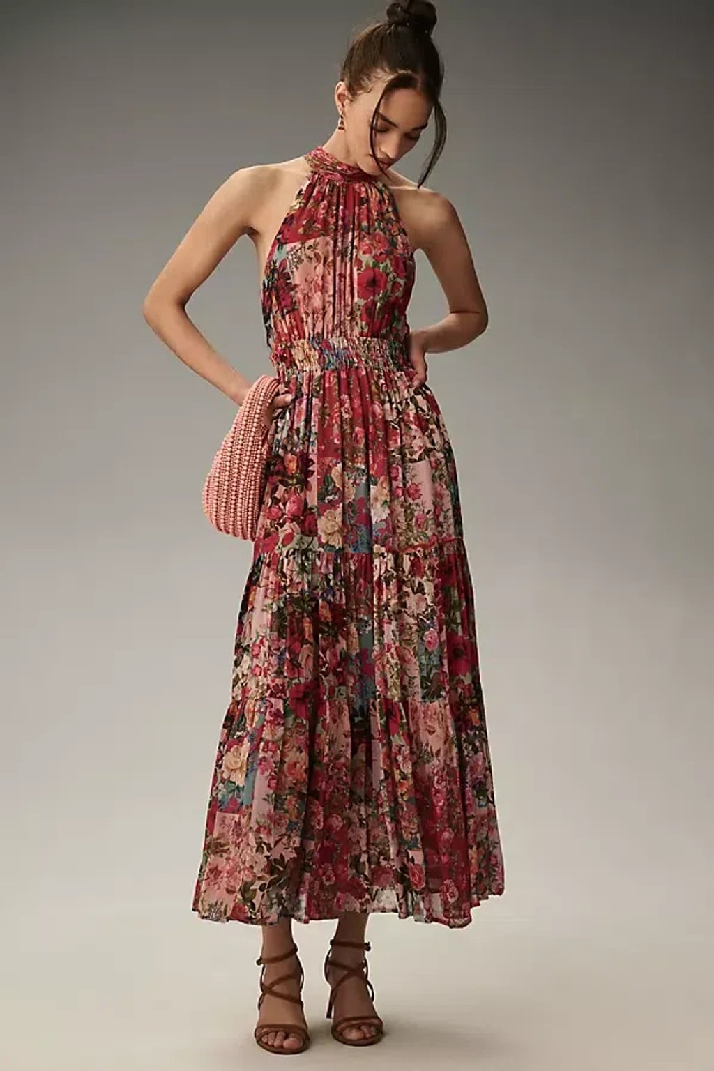 The Somerset Collection By Anthropologie The Somerset Maxi Dress: Halter  Edition In Pink | ModeSens