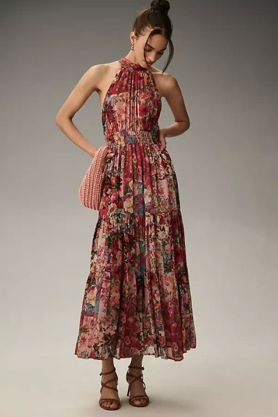 The Somerset Collection By Anthropologie The Somerset Maxi Dress: Halter Edition In Pink