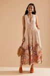 The Somerset Collection By Anthropologie The Somerset Maxi Dress: Linen Ties Edition In Pink