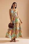 The Somerset Collection By Anthropologie The Somerset Maxi Dress: Linen Ties Edition In White