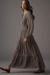 The Somerset Collection By Anthropologie The Somerset Maxi Dress: Long-sleeve Chiffon Edition In Blue