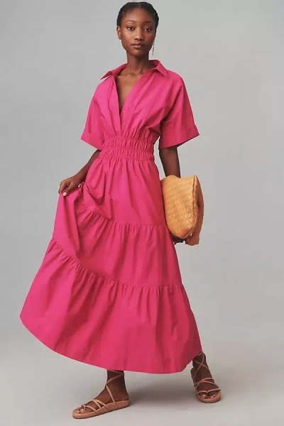 The Somerset Collection By Anthropologie The Somerset Maxi Dress: Shirt Dress Edition In Pink