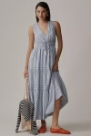 The Somerset Collection By Anthropologie The Somerset Maxi Dress: Sleeveless Linen Blend Edition In Blue