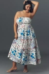 The Somerset Collection By Anthropologie The Somerset Maxi Dress: Strapless Edition In Blue