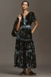 The Somerset Collection By Anthropologie The Somerset Maxi Dress: Velvet Edition In Black
