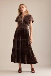 The Somerset Collection By Anthropologie The Somerset Maxi Dress: Velvet Edition In Brown
