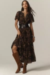 The Somerset Collection By Anthropologie The Somerset Maxi Dress: Velvet Edition In Multicolor