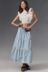 The Somerset Collection By Anthropologie The Somerset Maxi Skirt In Blue