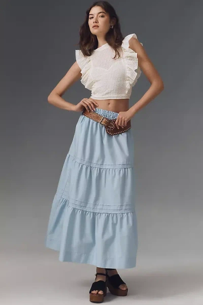 The Somerset Collection By Anthropologie The Somerset Maxi Skirt In Blue