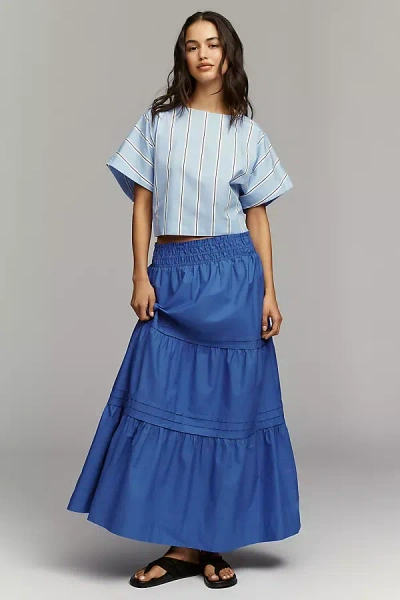 The Somerset Collection By Anthropologie The Somerset Maxi Skirt In Blue