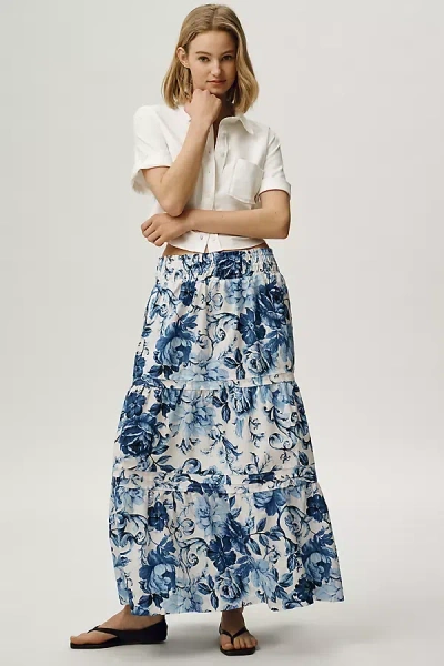 The Somerset Collection By Anthropologie The Somerset Maxi Skirt In Blue