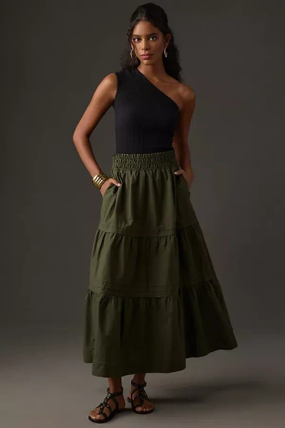 The Somerset Collection By Anthropologie The Somerset Maxi Skirt In Green