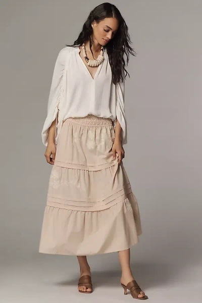 The Somerset Collection By Anthropologie The Somerset Maxi Skirt In Neutral
