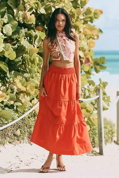 The Somerset Collection By Anthropologie The Somerset Maxi Skirt In Red