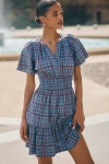The Somerset Collection By Anthropologie The Somerset Mini Dress In Blue