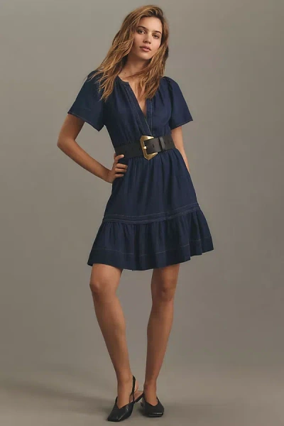 The Somerset Collection By Anthropologie The Somerset Mini Dress In Blue