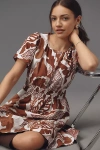 The Somerset Collection By Anthropologie The Somerset Mini Dress In Brown