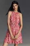 The Somerset Collection By Anthropologie The Somerset Mini Dress: Halter Edition In Pink