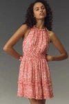 The Somerset Collection By Anthropologie The Somerset Mini Dress: Halter Edition In Pink