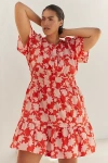 The Somerset Collection By Anthropologie The Somerset Mini Dress In Red