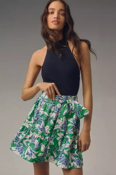 The Somerset Collection By Anthropologie The Somerset Mini Skirt In Green