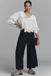 The Somerset Collection By Anthropologie The Somerset Pull-on Pants: Linen Edition In Black