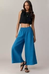 The Somerset Collection By Anthropologie The Somerset Pull-on Pants: Linen Edition In Blue