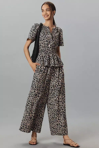 The Somerset Collection By Anthropologie The Somerset Pull-on Pants: Printed Linen Cotton Edition
