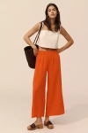 The Somerset Collection By Anthropologie The Somerset Pull-on Pants: Linen Edition In Red