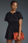 The Somerset Collection By Anthropologie The Somerset Romper: Poplin Edition In Black