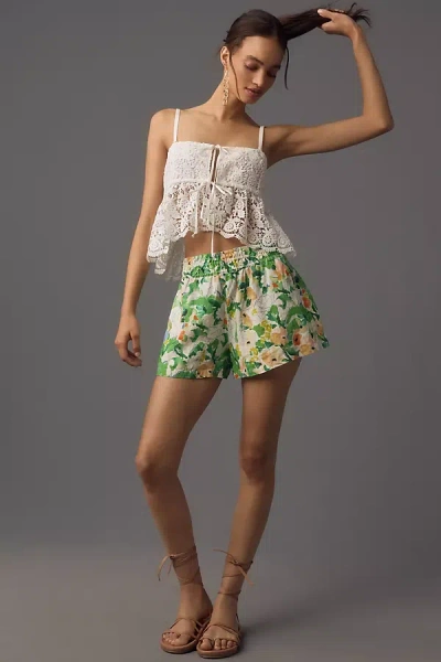 The Somerset Collection By Anthropologie The Somerset Shorts: Linen Edition In Multicolor