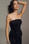 The Somerset Collection By Anthropologie The Somerset Strapless Blouse In Black