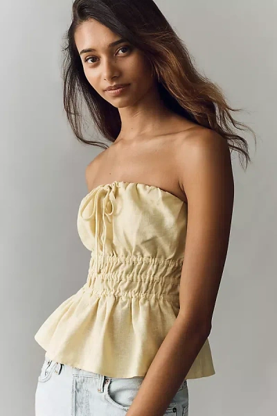 The Somerset Collection By Anthropologie The Somerset Strapless Blouse In Multi