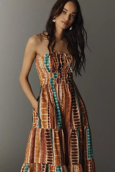 The Somerset Collection By Anthropologie The Somerset Strapless Maxi Dress In Sand