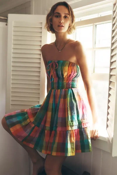 The Somerset Collection By Anthropologie The Somerset Strapless Mini Dress In Multi