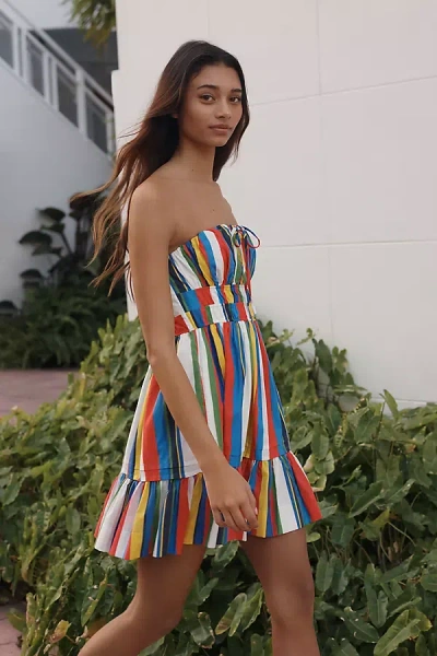 The Somerset Collection By Anthropologie The Somerset Strapless Mini Dress In Multi