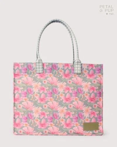 The Somewhere Co. The Somewhere Co Ultimate Tote Bag In Sage Wildflowers