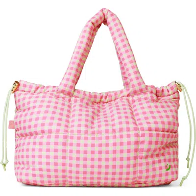 The Somewhere Co. The Somewhere Co Watermelow Sugar Marshmallow Midi Tote Bag In Pink