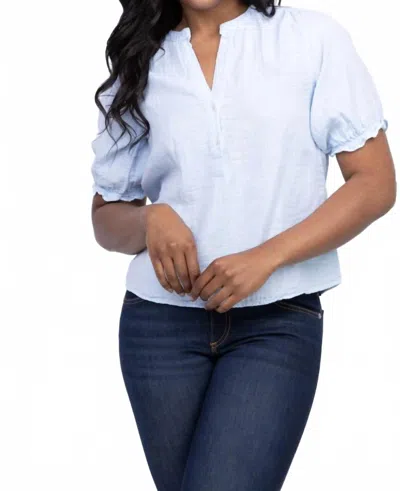 The Spot Boutique Women's Dylan Milly Button Blouse In Lilac In Blue