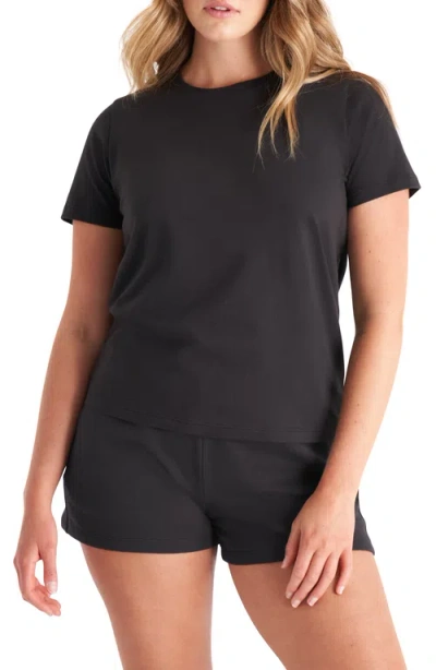 The Standard Stitch The Crew Tee In Onyx