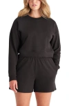 The Standard Stitch The Crop Sweatshirt In Vintage Black