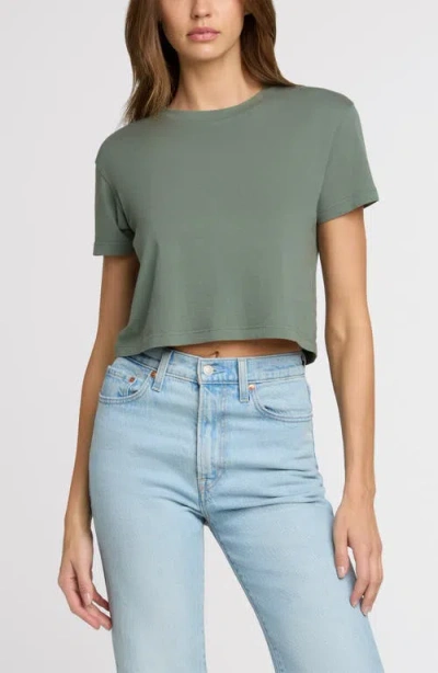 The Standard Stitch The Crop Top In Green