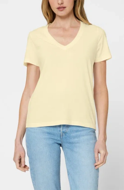 The Standard Stitch The Organic Cotton V-neck Tee In Yellow