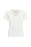 The Standard Stitch The V Neck Tee In True White