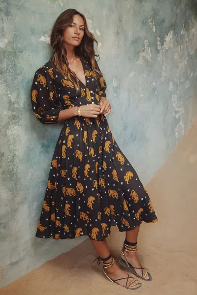 The Story Of Abelle Dress Tiger Star Charcoal