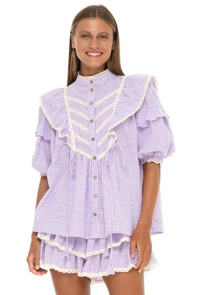 The Story Of Bellatrix Blouse Seersucker Prune