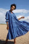 The Story Of Coco Cabana Midi Light Dress Cross Dot Indigo