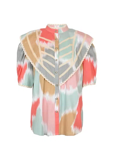 The Story Of Cruz Cappa Shirt Chevron Multi Pastel