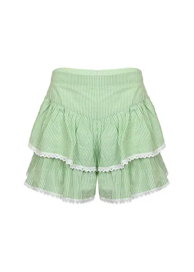 The Story Of Gabriella Shorts Seersucker Green Apple