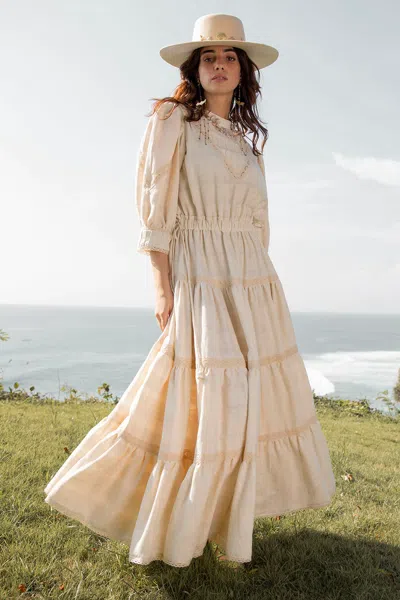 The Story Of Ginevra Maxi Dress Plain Natural